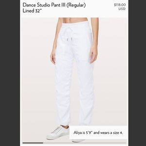 Lululemon Dance Studio Pants Size 4 DOUBLE LINED